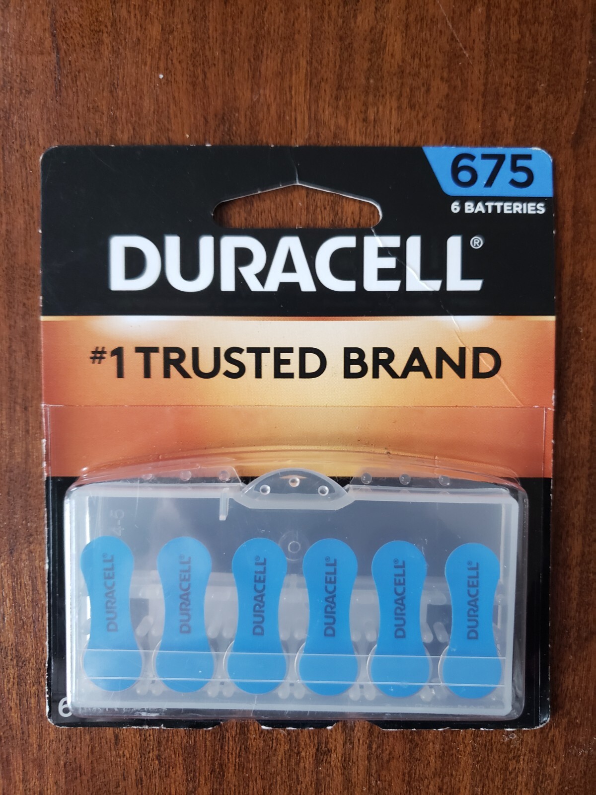 Duracell Size 675 Hearing Aid Batteries – 6 Pack – Easy-Fit Tab Sealed pkg