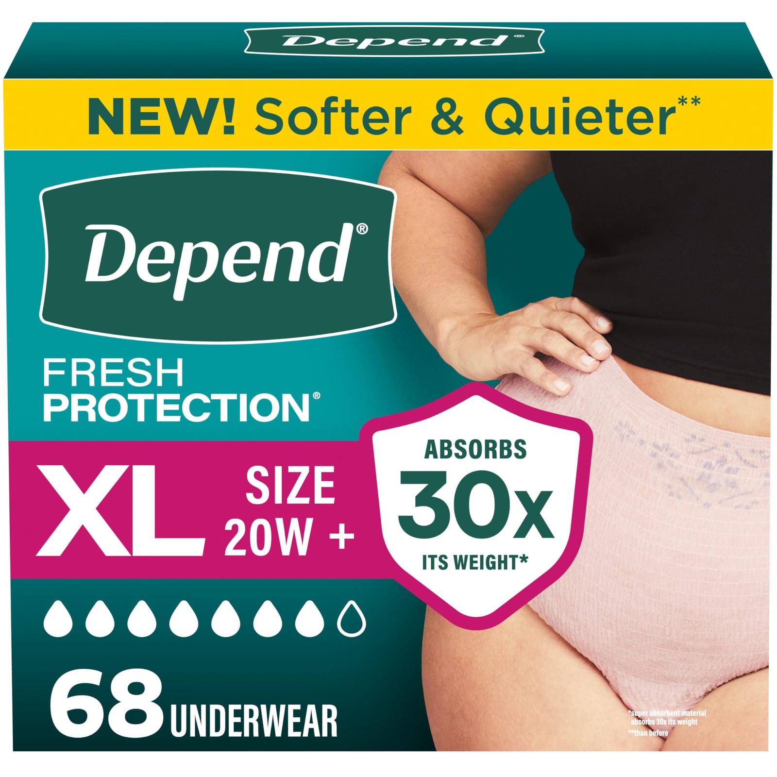 Fresh Protection Adult Diapers Incontinence Underwear Women Disposable XL