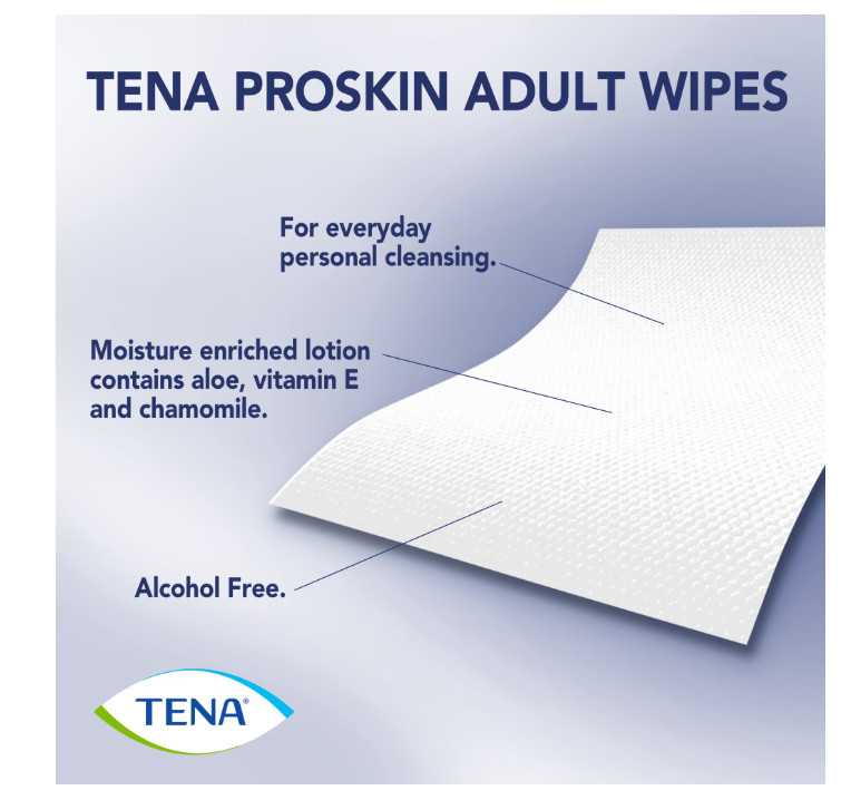 (2 Pack) TENA ProSkin Ultra Adult Wipes 288 Ct Aloe Vitamin E Incontinence