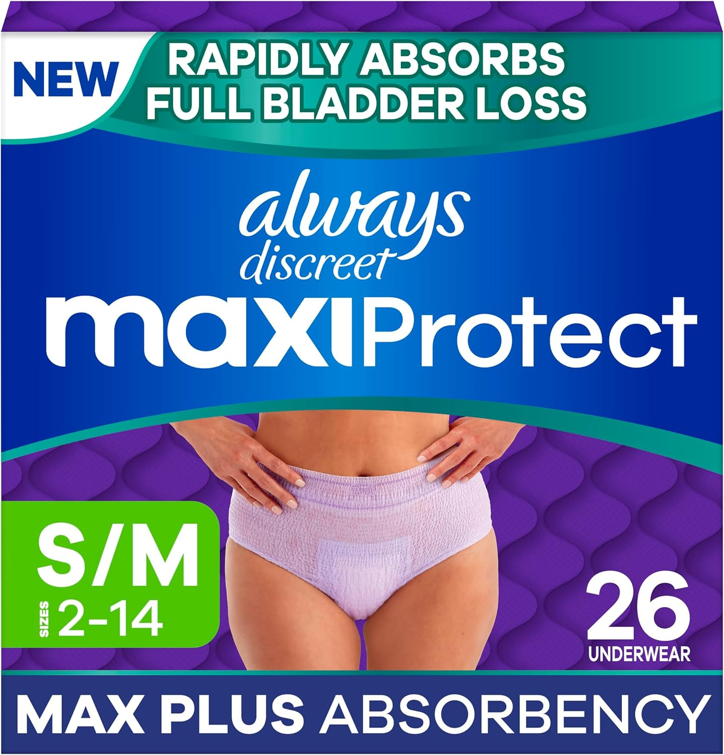 MaxiProtect Adult Diapers for Women, Incontinence Underwear, Scented, Postpartum