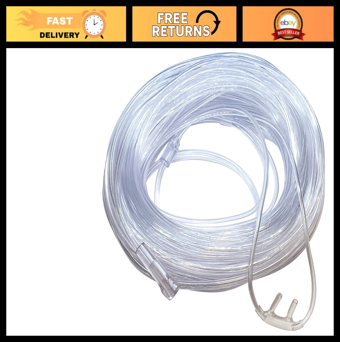 Adult Comfort Plus Cannula with 50ft Kink Resistant Tubing – 1 Pack, Oxygen Ther