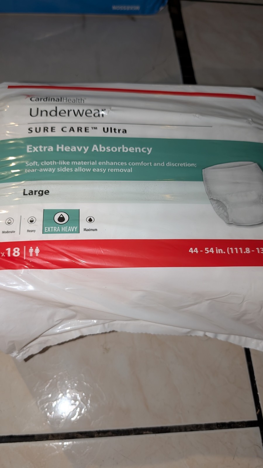 Cardinal Health Adult Incontinence Briefs Extra Heavy Absorbency Size Large Pack