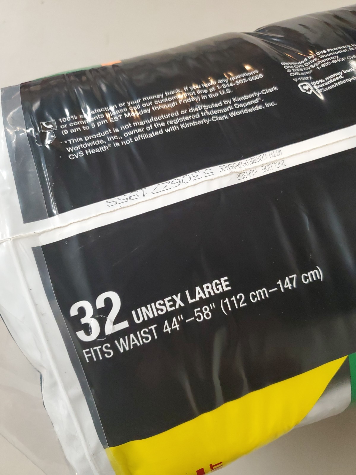 CVS Health Fitted Briefs Day Or Night Maximum Absorbency Unisex Large 32Ct New