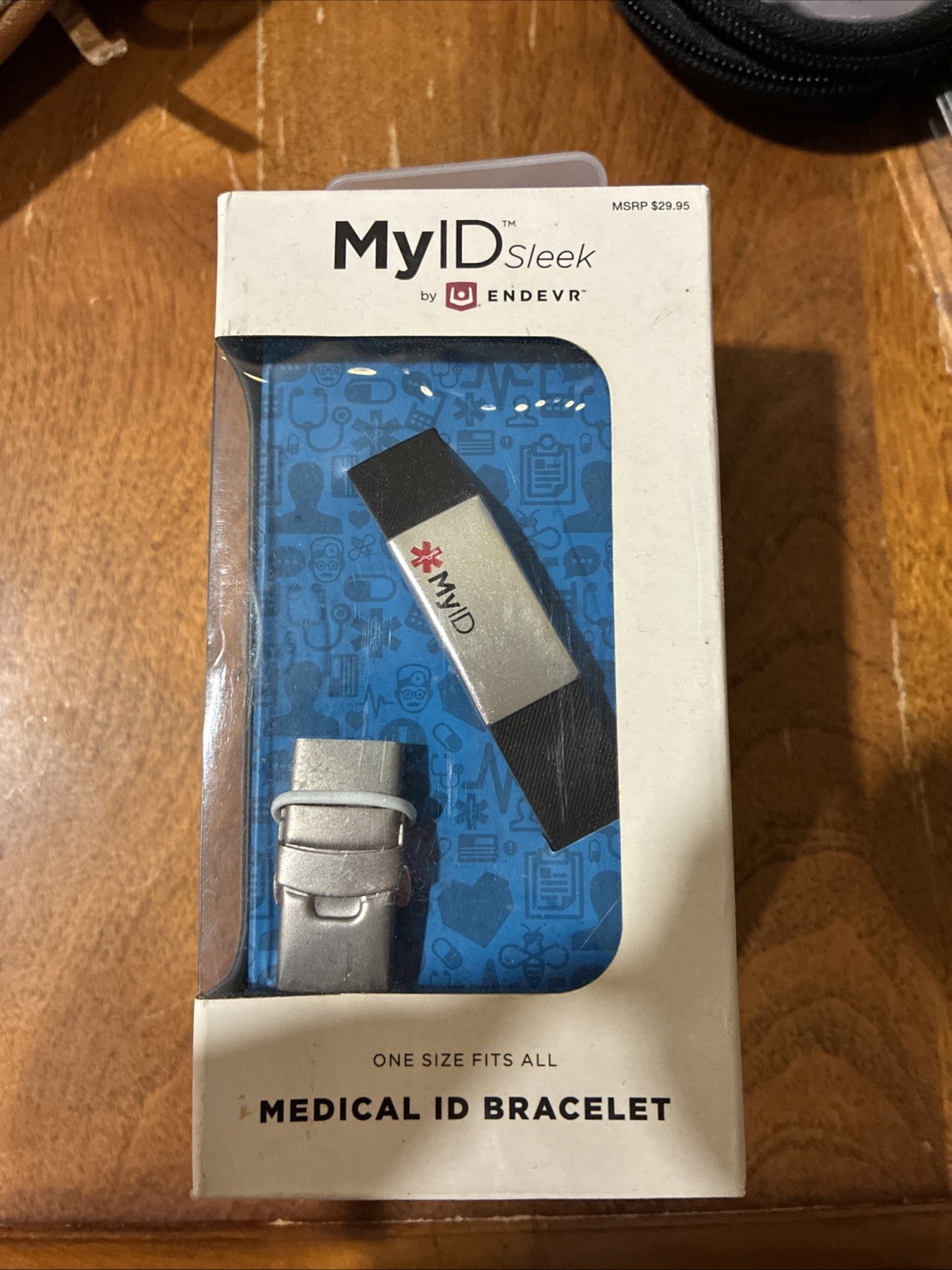 NEW! My ID Sleek Endever Medical ID Bracelet By ENDEVR NIB! Scan Click Call