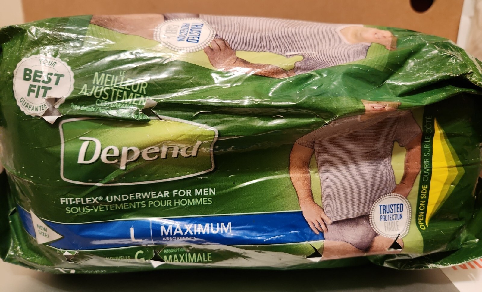 Depend Fit-Flex Incontinence Underwear for Men Size L – 17ct. x 2 Packs