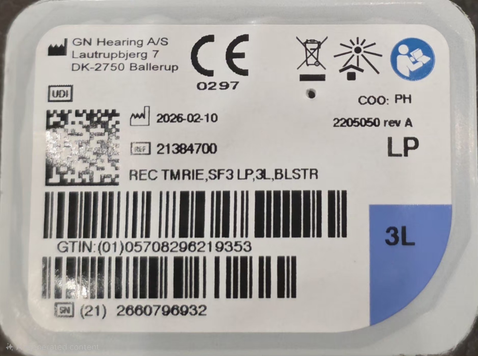 Brand New GN ReSound SureFit3 BLSTR (LP-3L) Low Power Receiver-NEW- USA SHIPPER