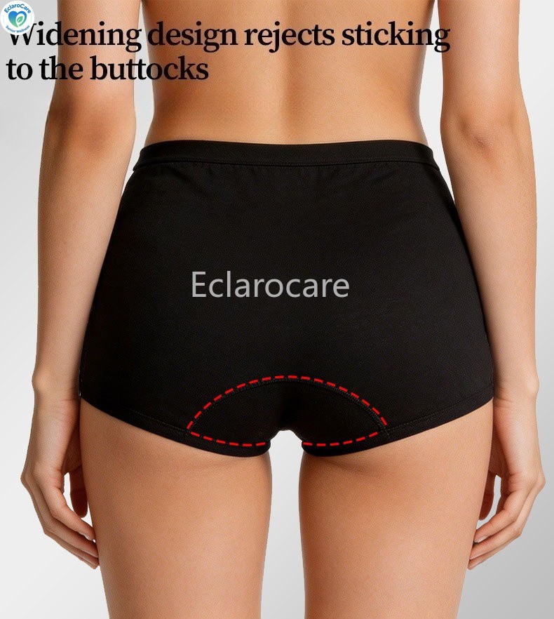 3pcs Triangle Period Underwear Mid-Rise 4-layer Leak-Proof cotton for women