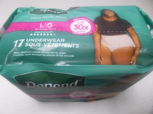 Depend FIT-FLEX Incontinence Underwear for Women Large Maximum Absorbency 17 Ct.
