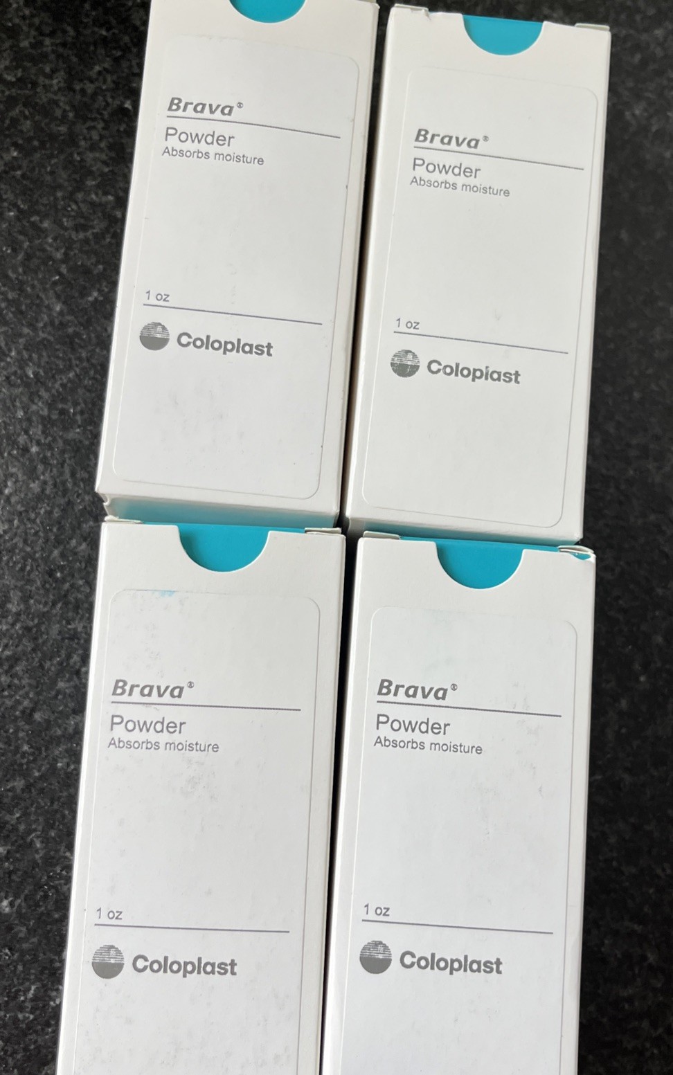 4 Coloplast 19075 Brava Stoma Ostomy Absorbing Powder 1 oz Bottles Exp ‘25 ‘26