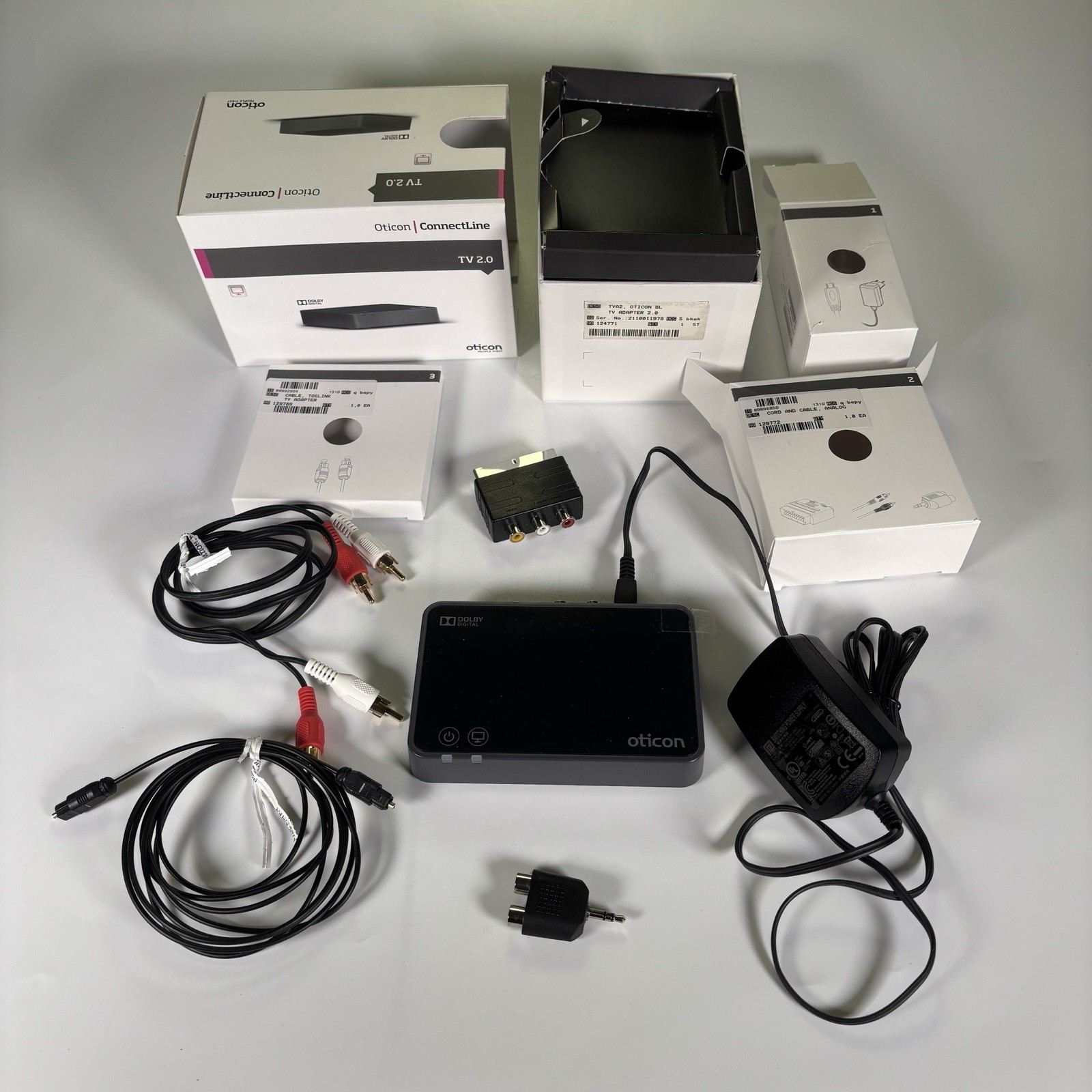OTICON CONNECTLINE DOLBY DIGITAL TV ADAPTER TV 2.0 OTICON HEARING AIDS Lot
