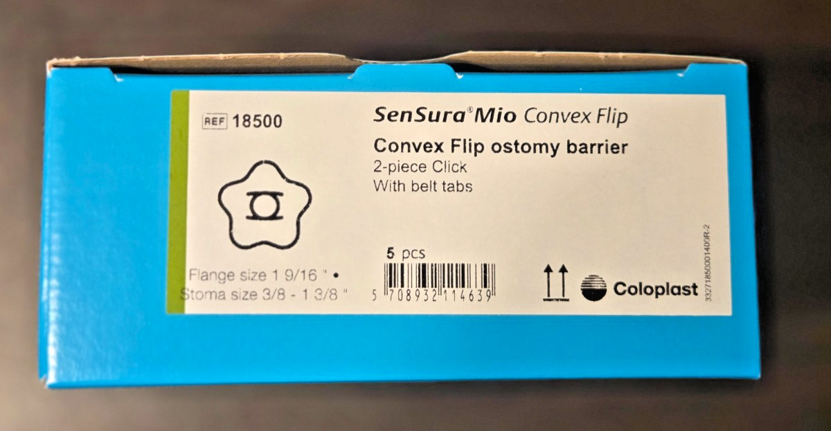 Coloplast 18500 SenSura Mio Convex Flip Ostomy Barriers (green) exp 2027+