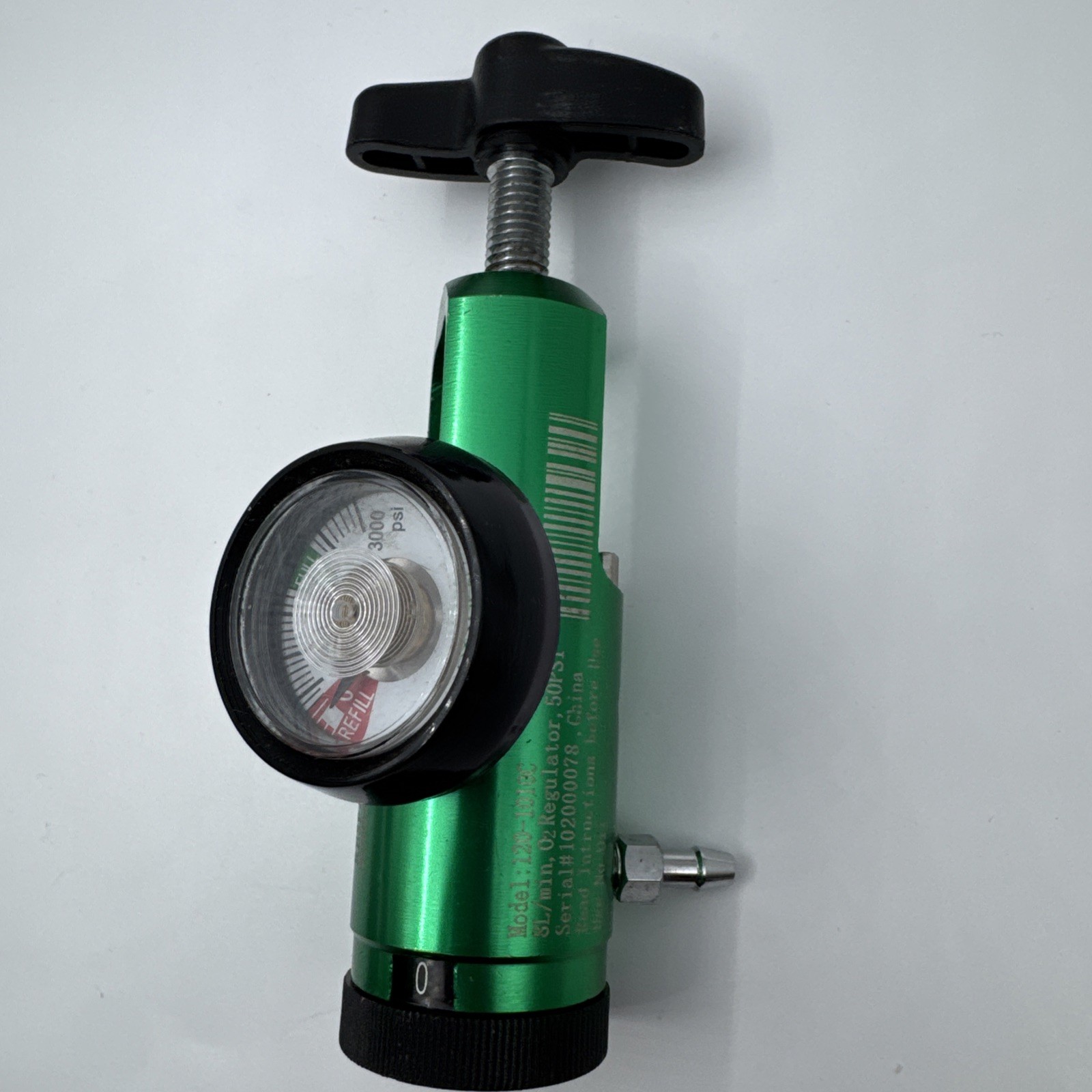 Responsive Respiratory Inc 8L/Min MAX O2 Regulator 50PSI (120-1010c) w Hose Conn