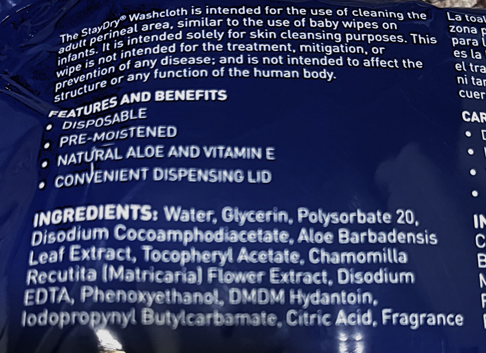 McKesson StayDry Personal Scented Wipes Washcloth With Aloe & Vitamin E 50 NIP