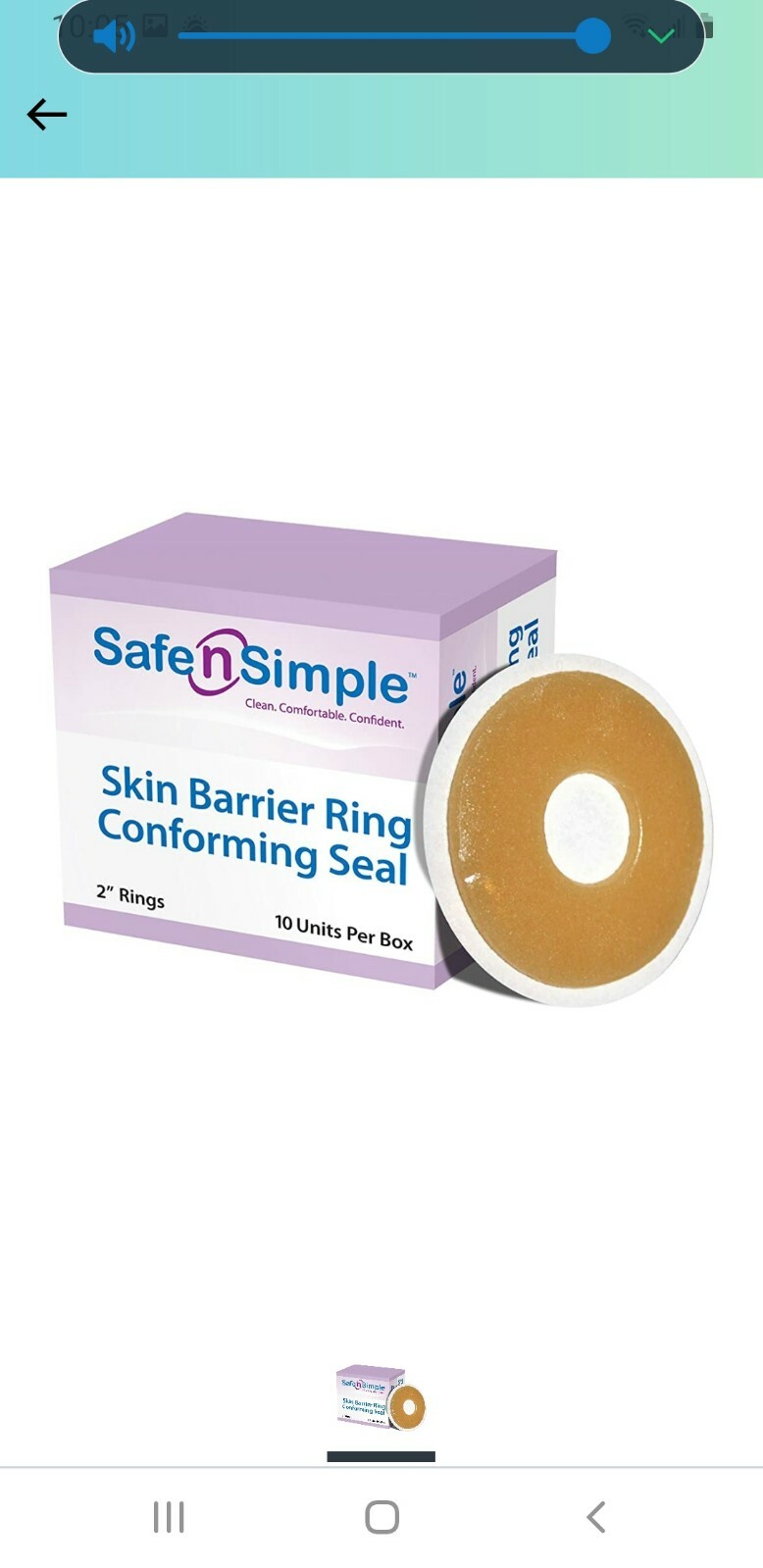 Safe n Simple Skin Barrier Rings Conforming Seal – Box of 10 – 2″ rings – thin