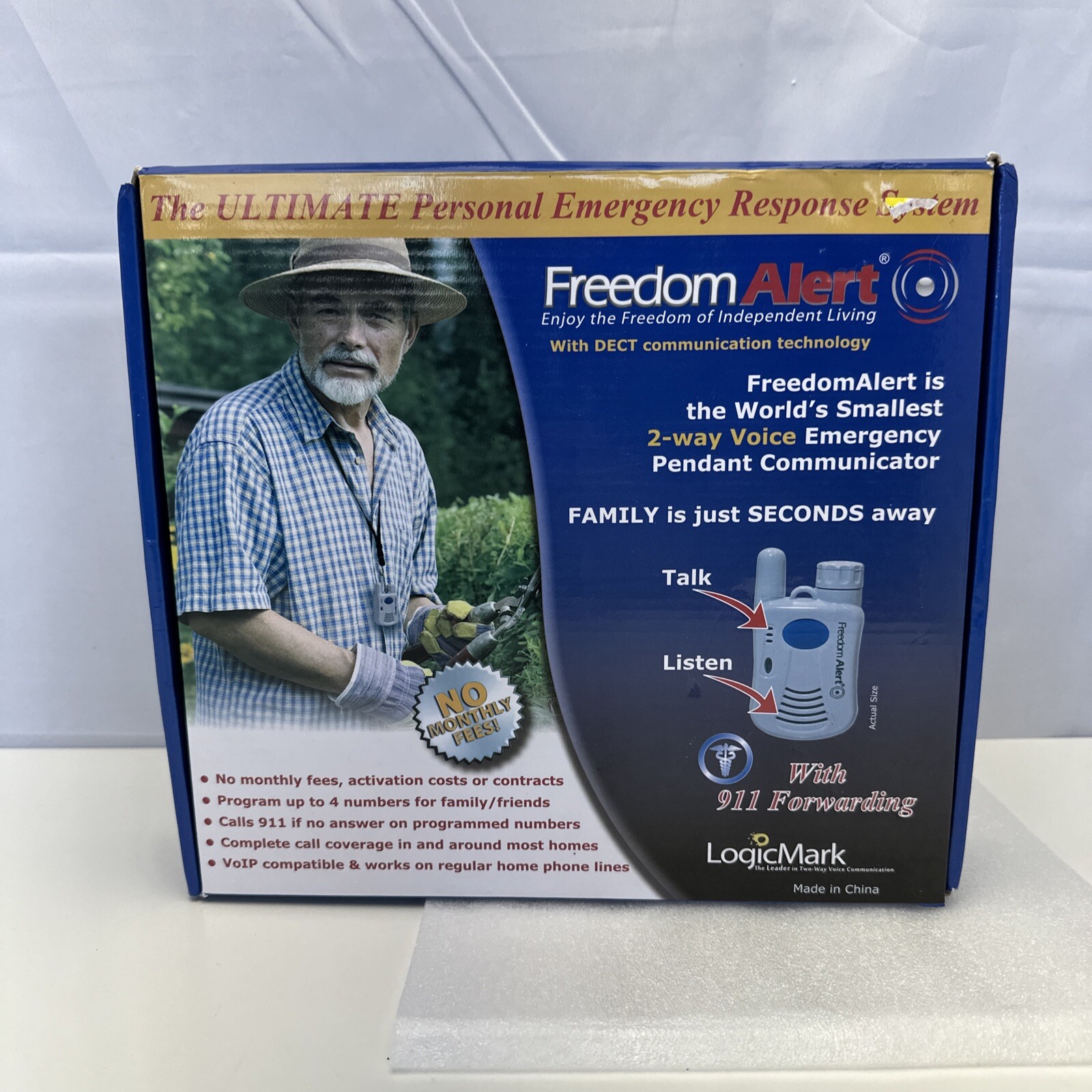 LogicMark Freedom Alert 2 Way Voice Emergency Pendant Device 35911