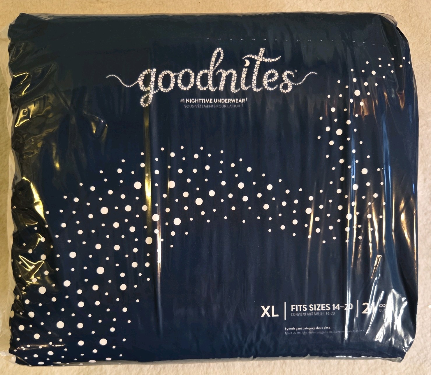 Goodnites Girls’ Nighttime Bedwetting Underwear Size X L – 21 ct