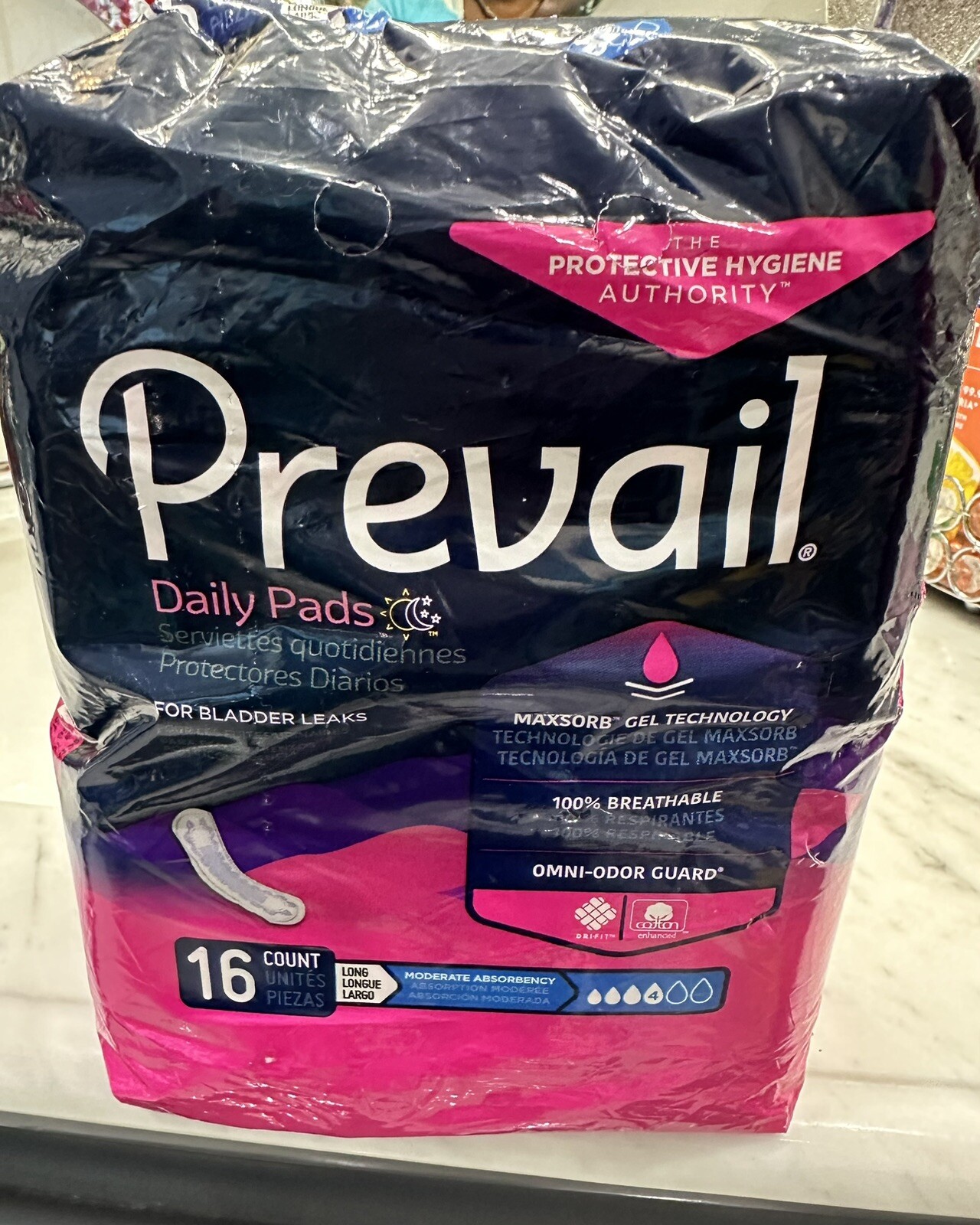 Prevail Daily Incontinent Daily Pad 11″ L Long Length 16 Count On Sale!
