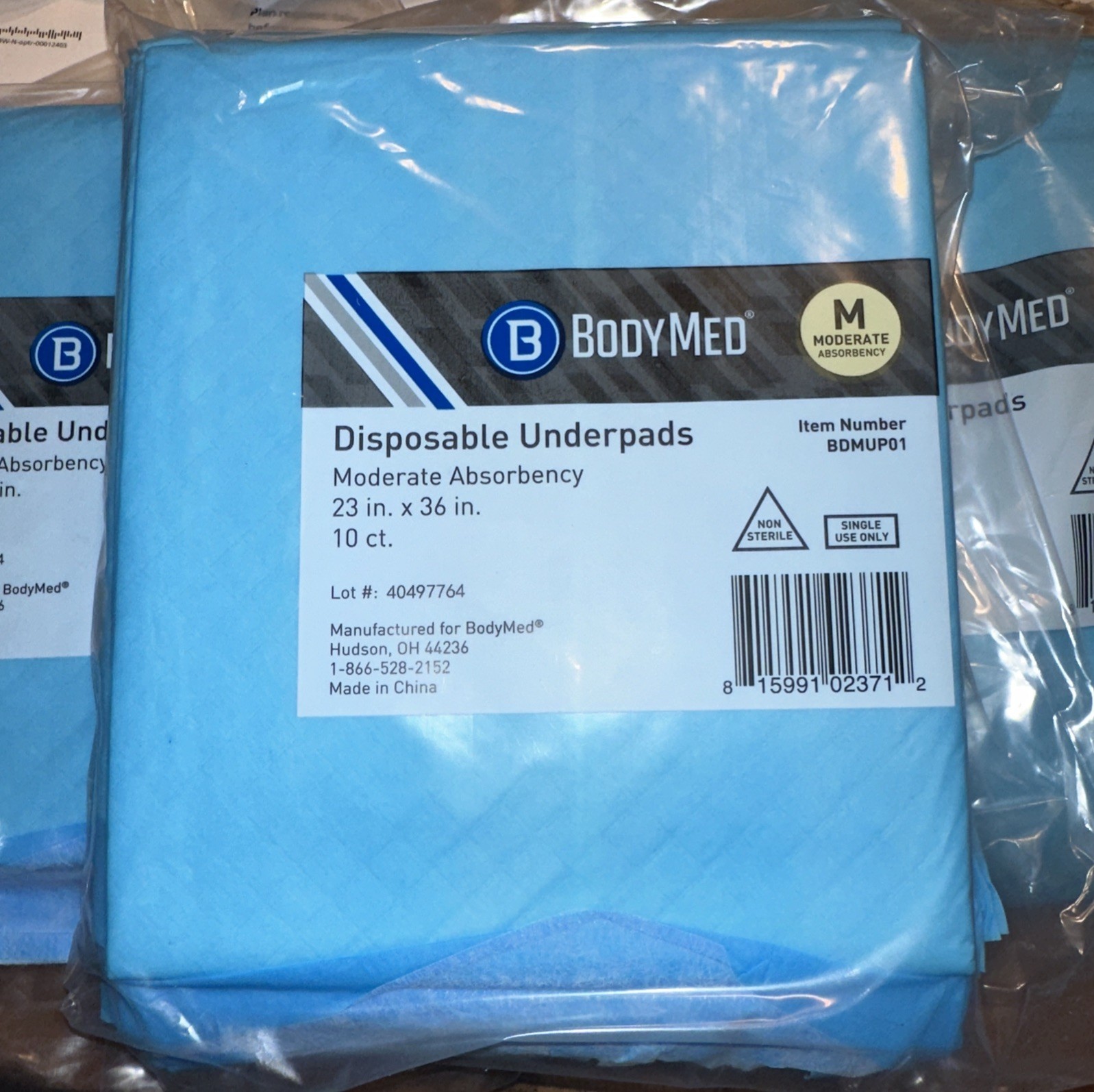BodyMed Disposable Underpad, 23 in. x 36 in., 30 Underpads Protection for Adults