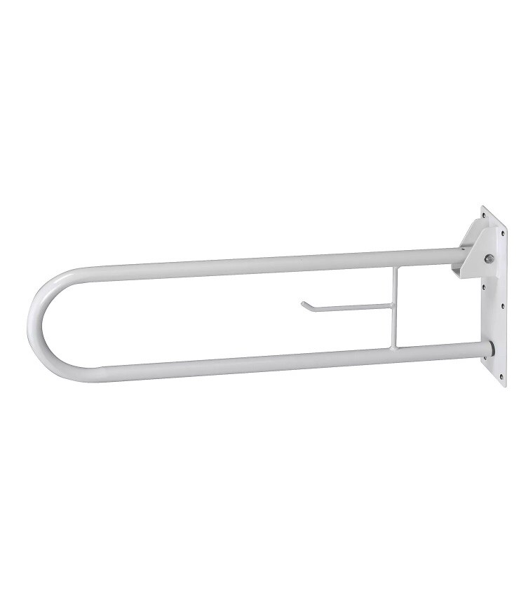 30″ Foldaway Wall Mount Grab Bar With Paper Holder STAINLESS STEEL