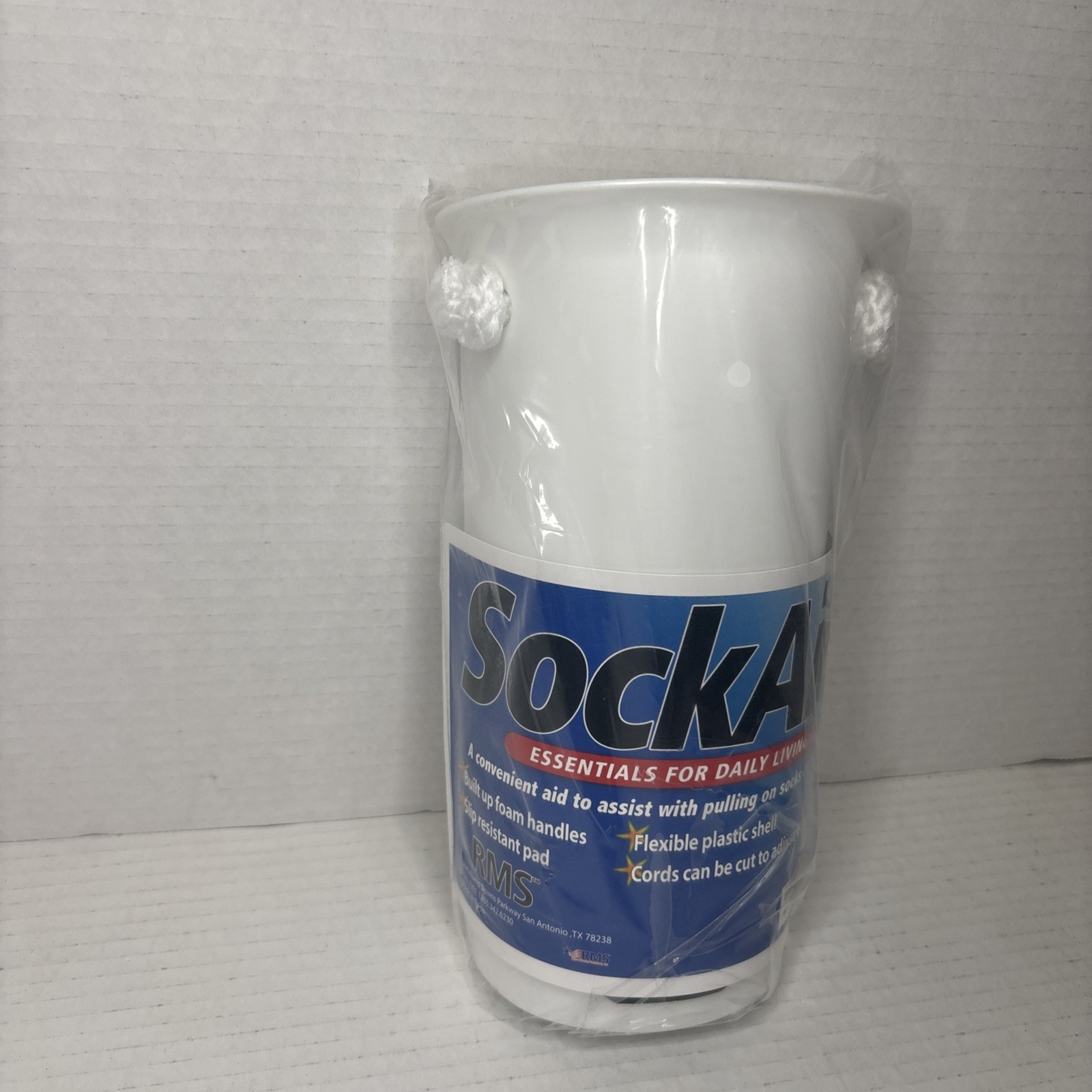BRAND NEW & SEALED “Sock Aid” Disability Dressing Helper Tool (White)