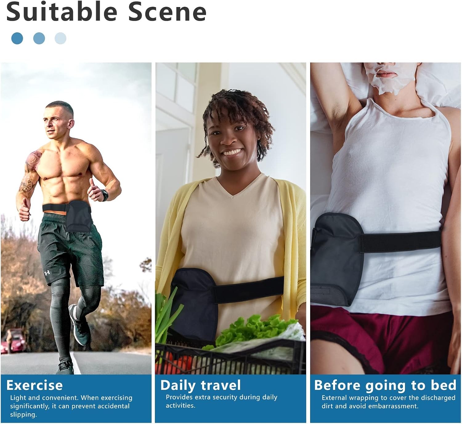 Waterproof Ostomy Bag Covers Adjustable Universal Stoma