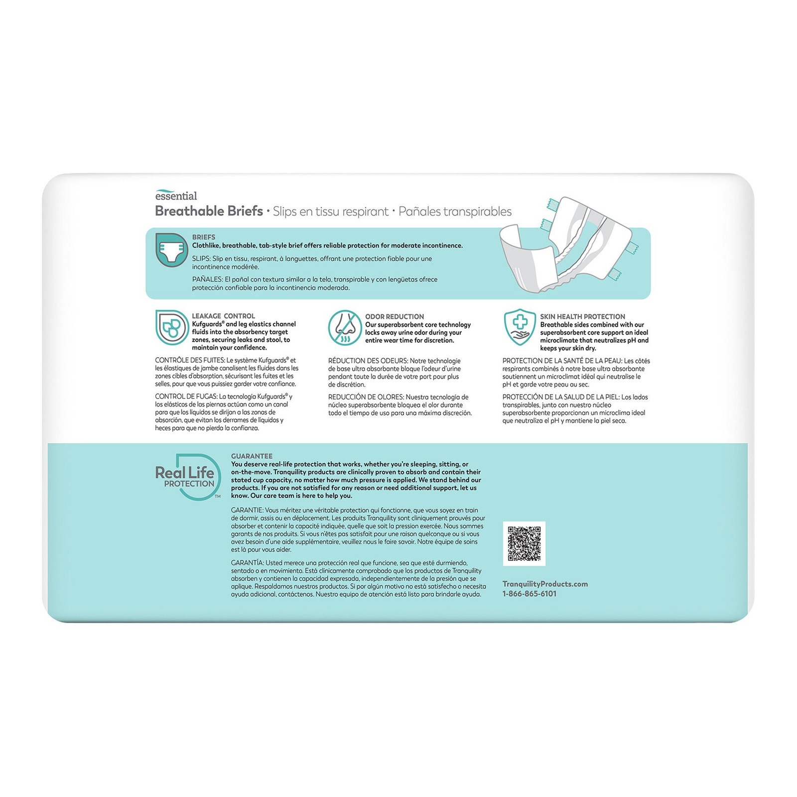 Tranquility Essential Incontinence Brief M Breathable 2965-100 25 Ct