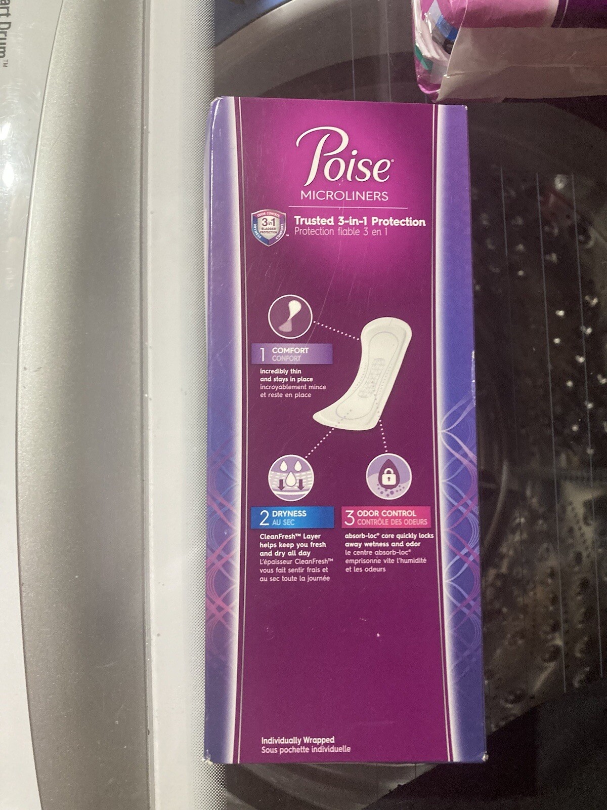 1Poise Pads Regular Length #3 Light Absorbency (30) and 1 Poise Microliners #1