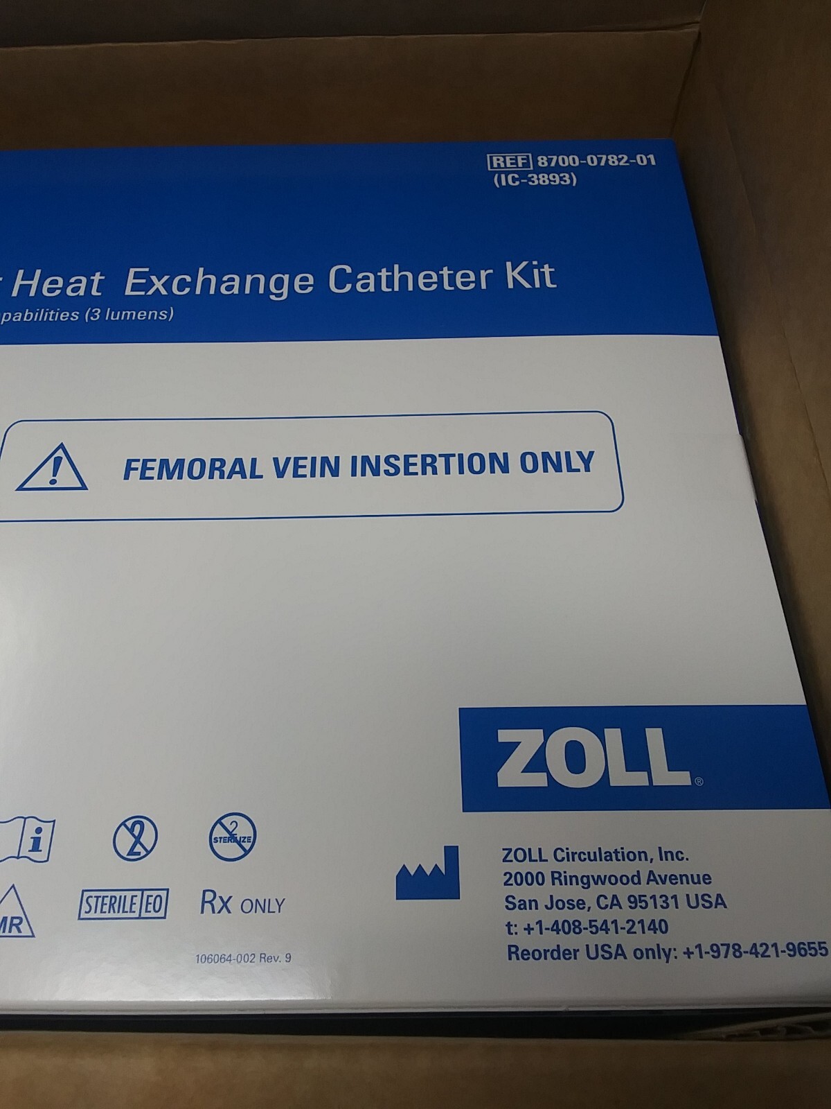 CASE OF 4 NEW ICY Intravascular Heat Exchange Catheter Kits STERILE (RB)