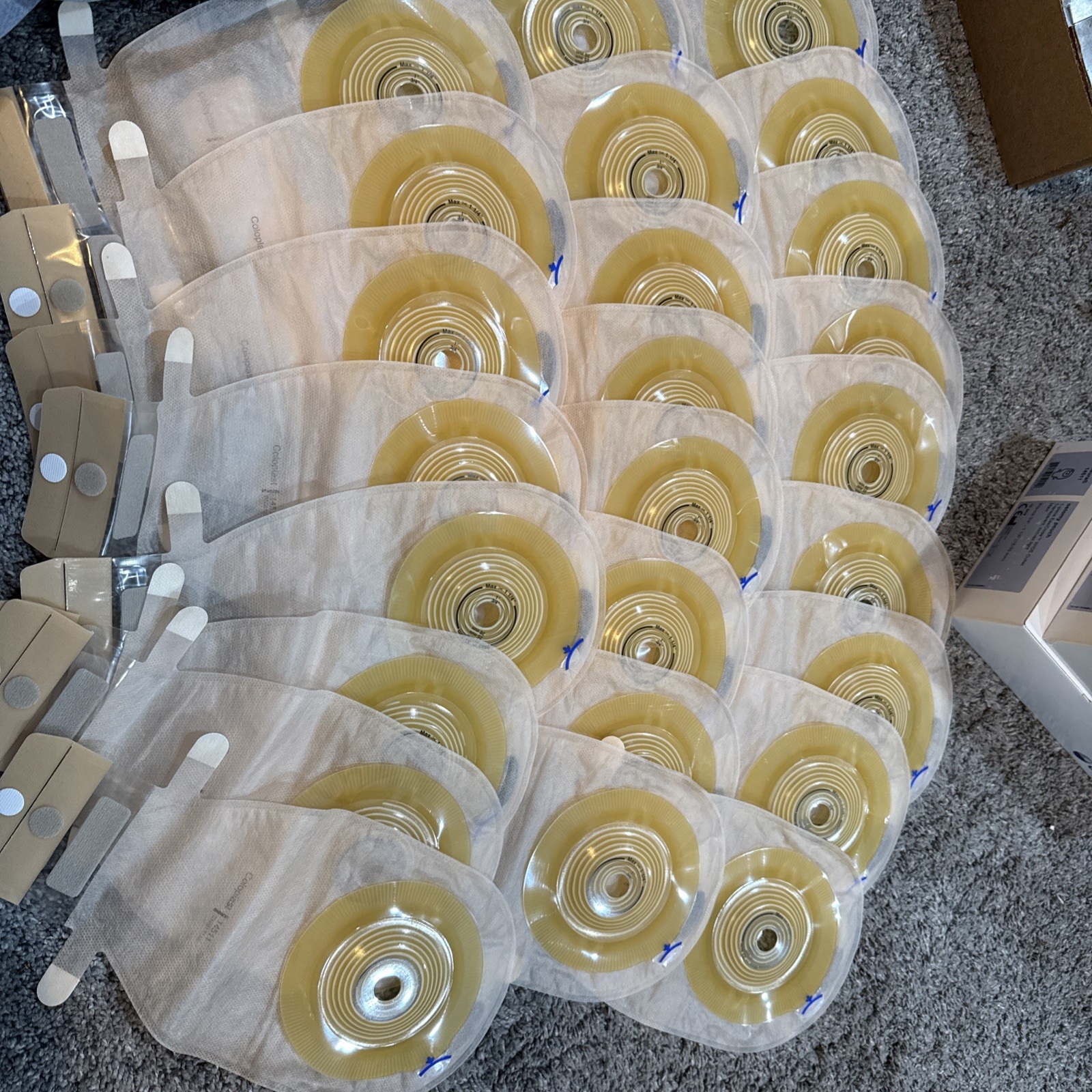 Lot Of 25 Coloplast Assura 14511 Drainable Pouch Cut-to-Fit Convex 3/4 – 1-1/4