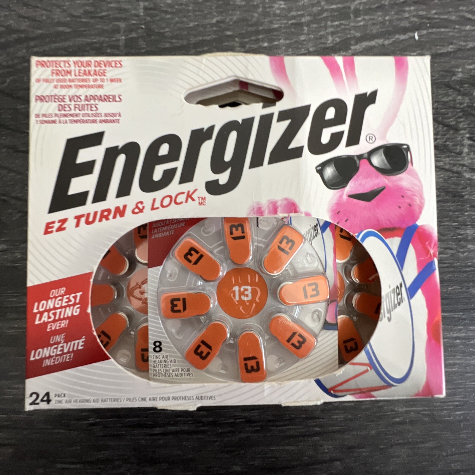 Energizer AZ13DP24 Zinc Air 13 1.4V Hearing Aid Battery 24pk-Best Before 07/2023