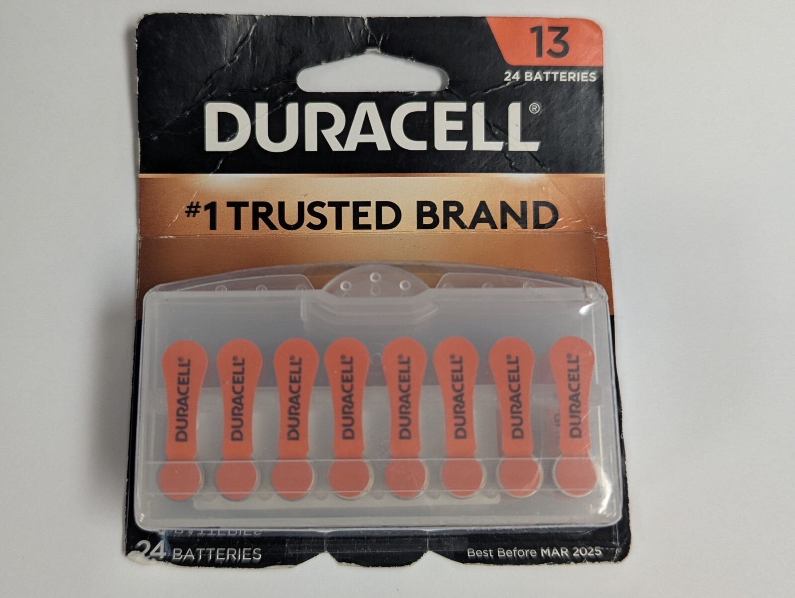 3PK DURACELL 24CT HEARING AID BATTERIES SIZE 13 = 72 BATTERIES TTL EXP 03/25