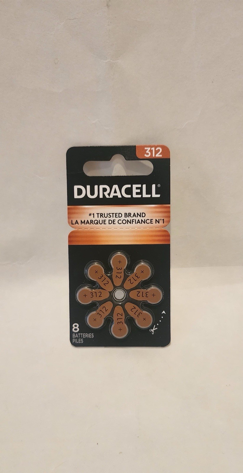 Duracell Size 312 Brown Hearing Aid Batteries, (2 8 Pack. ED 10/2028
