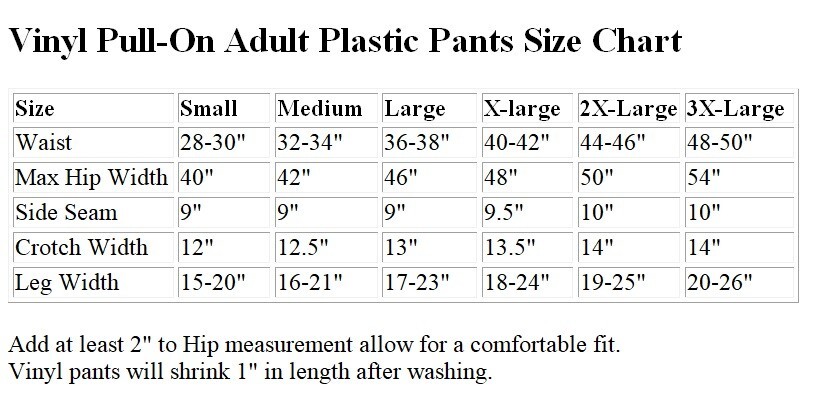 Pink 10300VP Light Weight Standard Fit Adult Plastic Pants for Incontinence
