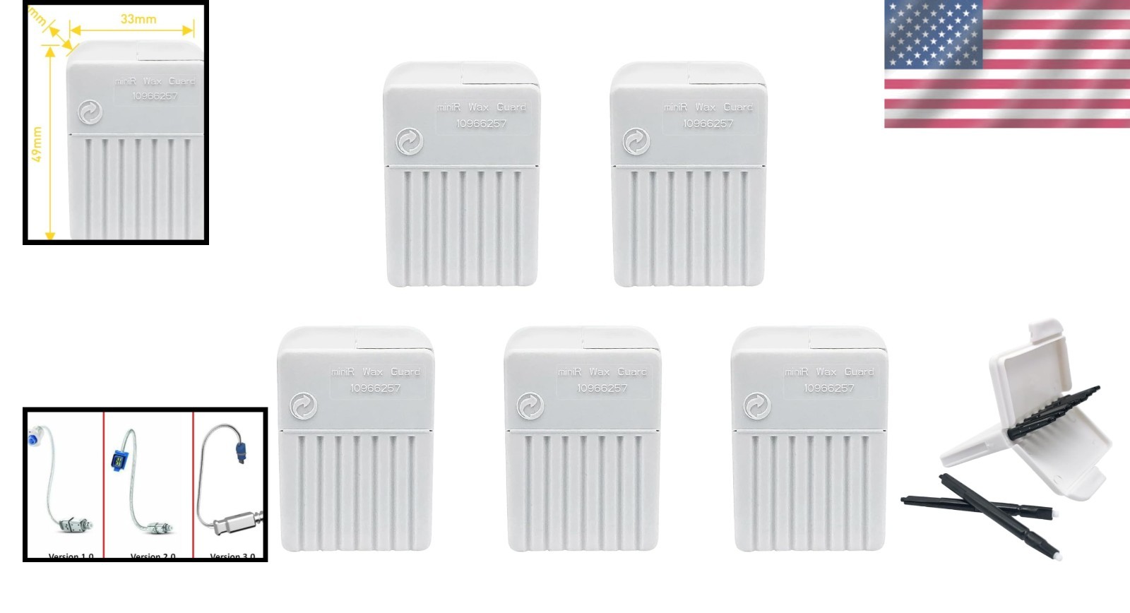 Hearing Aid Wax Guards Replacement: 40 Filters for Siemens/Signia & Sony C10/E10