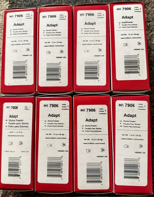 Pack of 8 Hollister 7906 1oz Bottles Adapt Ostomy Stoma Powder New