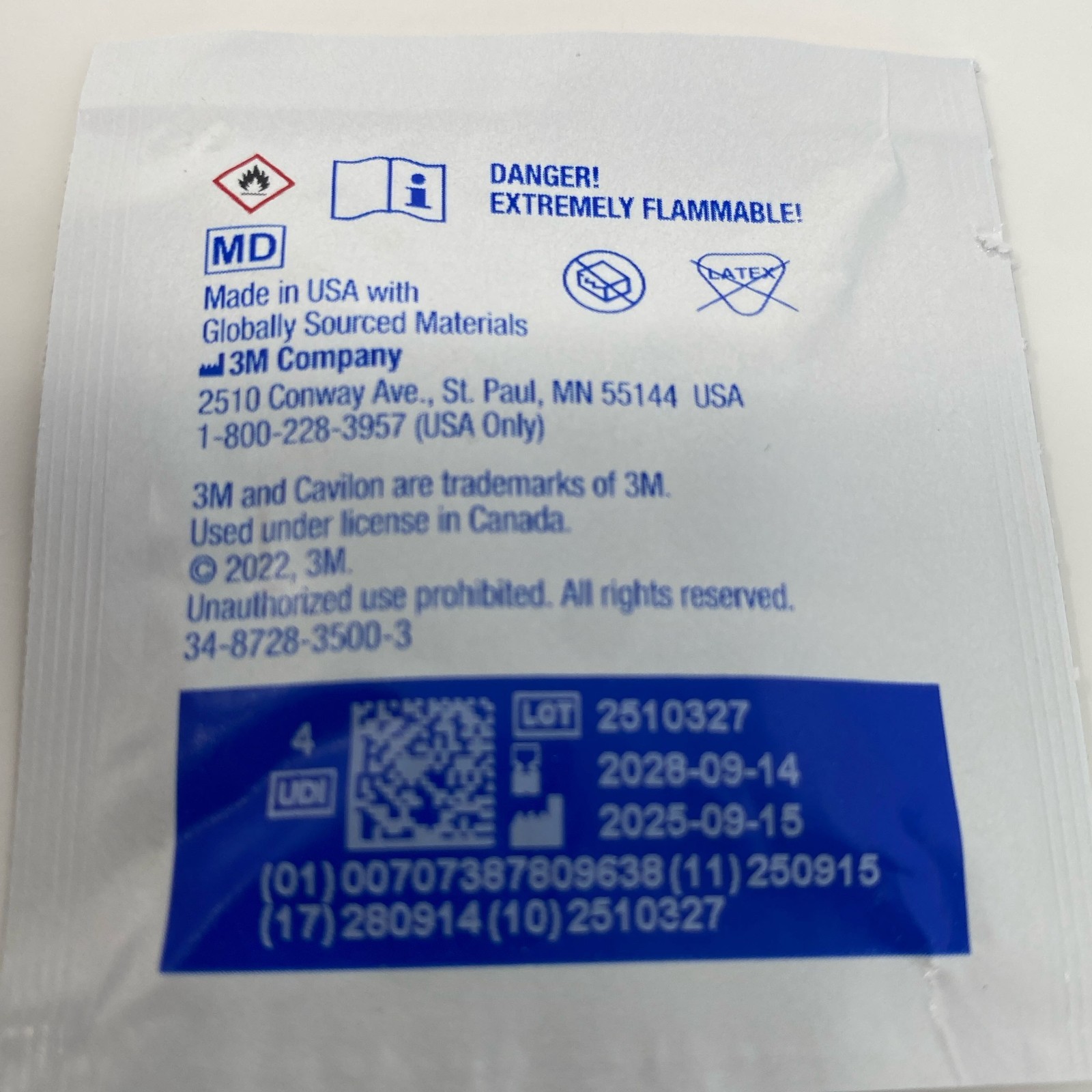 3M Cavilon No Sting Barrier Film Wipes 1mL Clear (Loose)