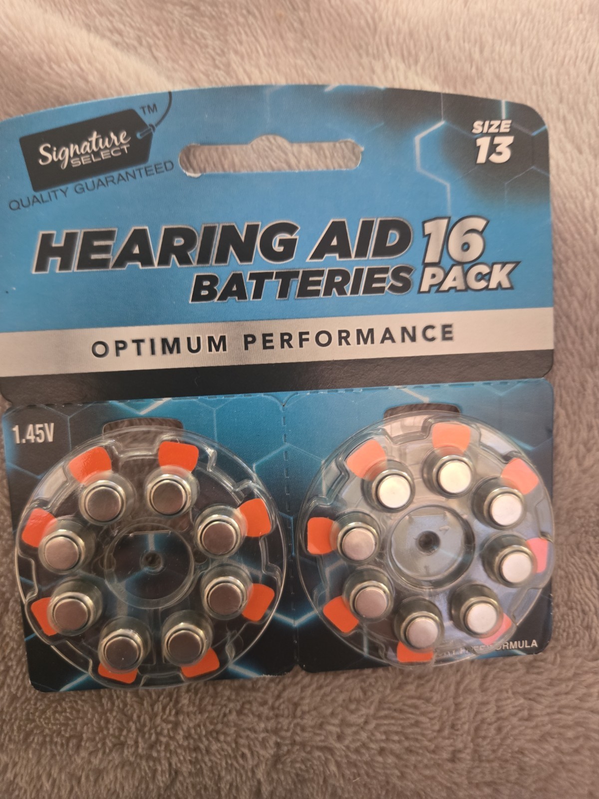 1 Signature Select Size13,Hearing Aide Batteries total 16 Exp12/2027+ New
