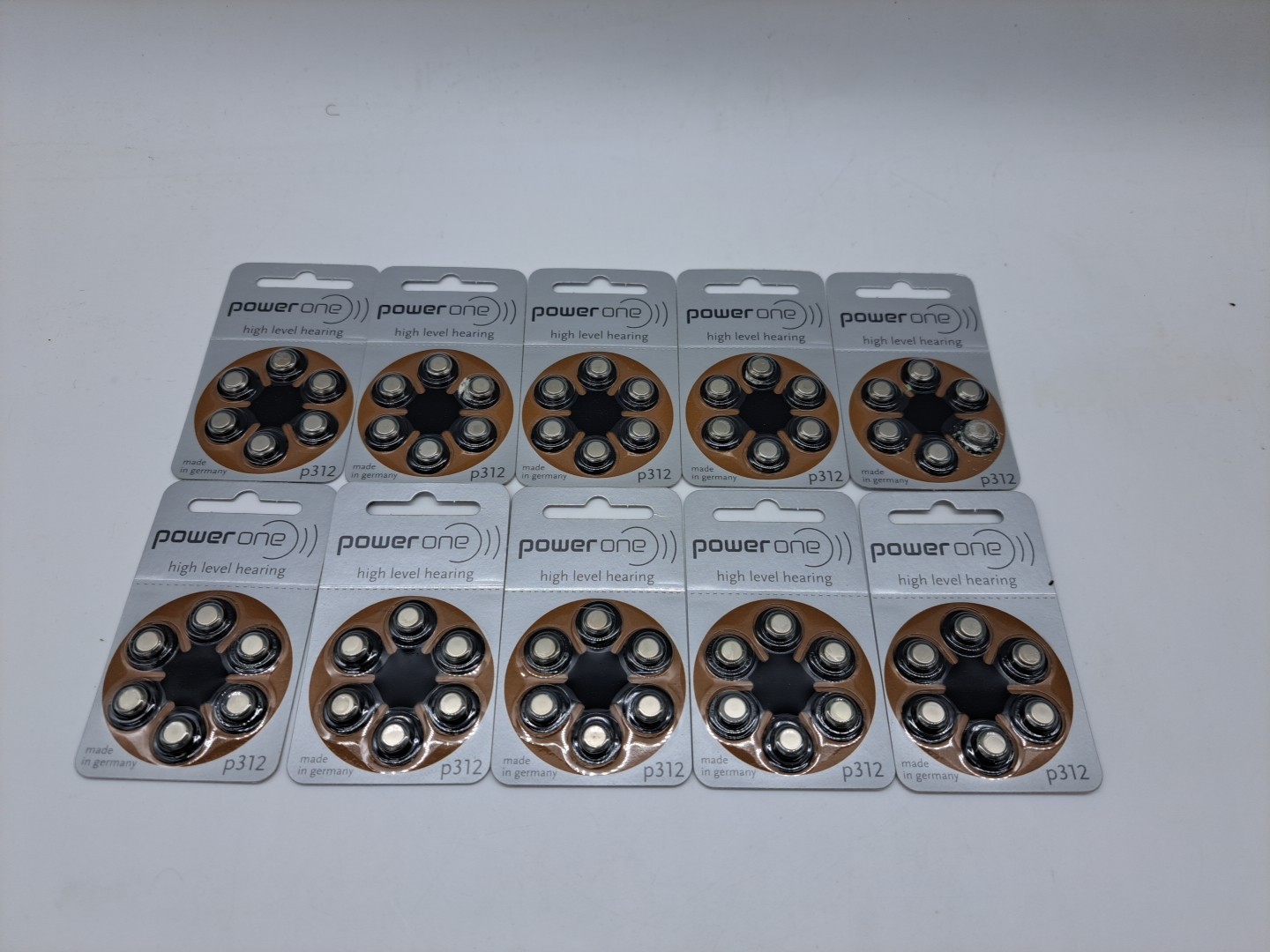 Power One Size P312/PR41 Hearing Aid Batteries Bundle Of 10 Packs Exp 10/2021