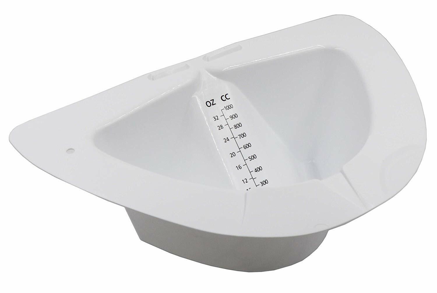Comfort Axis Slanted Specimen Collector Pan with Graduations 32 Ounces 2 Pack