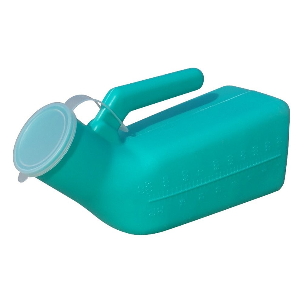 Thick Firm Male Urinal,Urine Bottle with Replacement Lids 32oz./1000mL (Green…