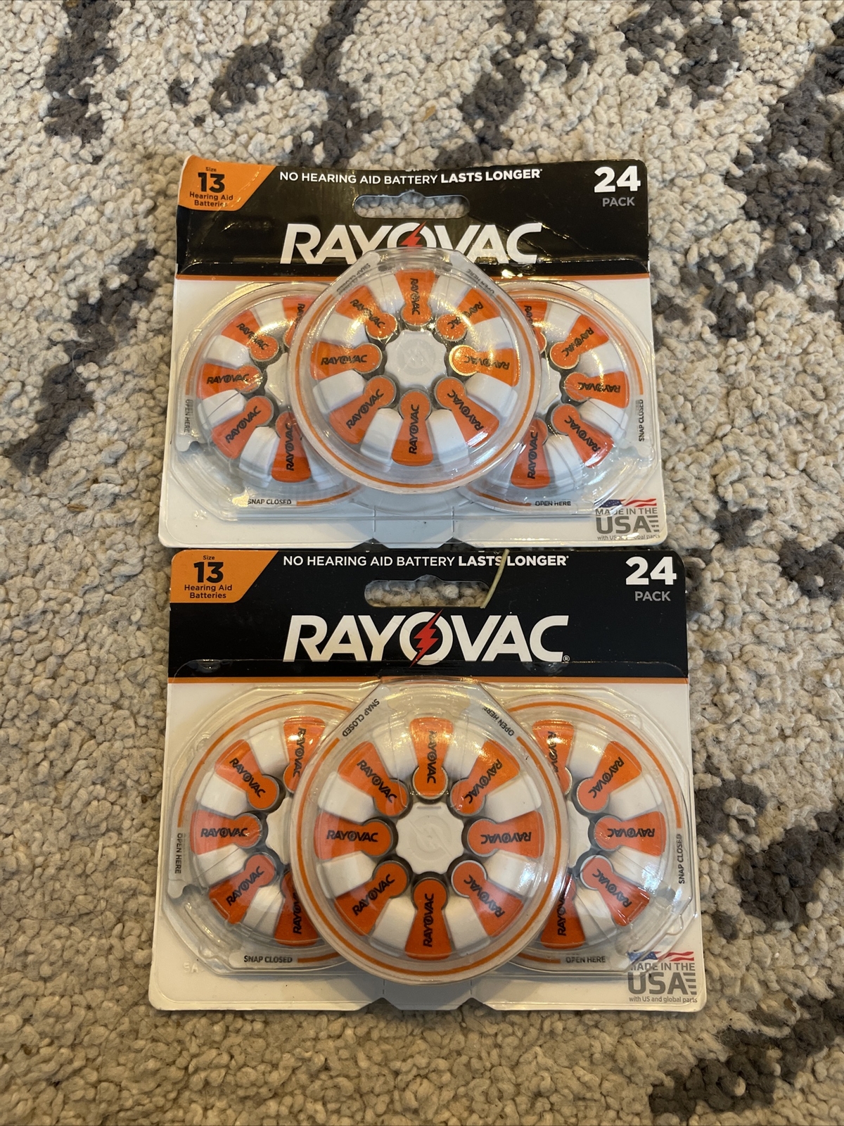 Rayovac Size 13 Hearing Aid Battery – 24pk X2- Exp 2025