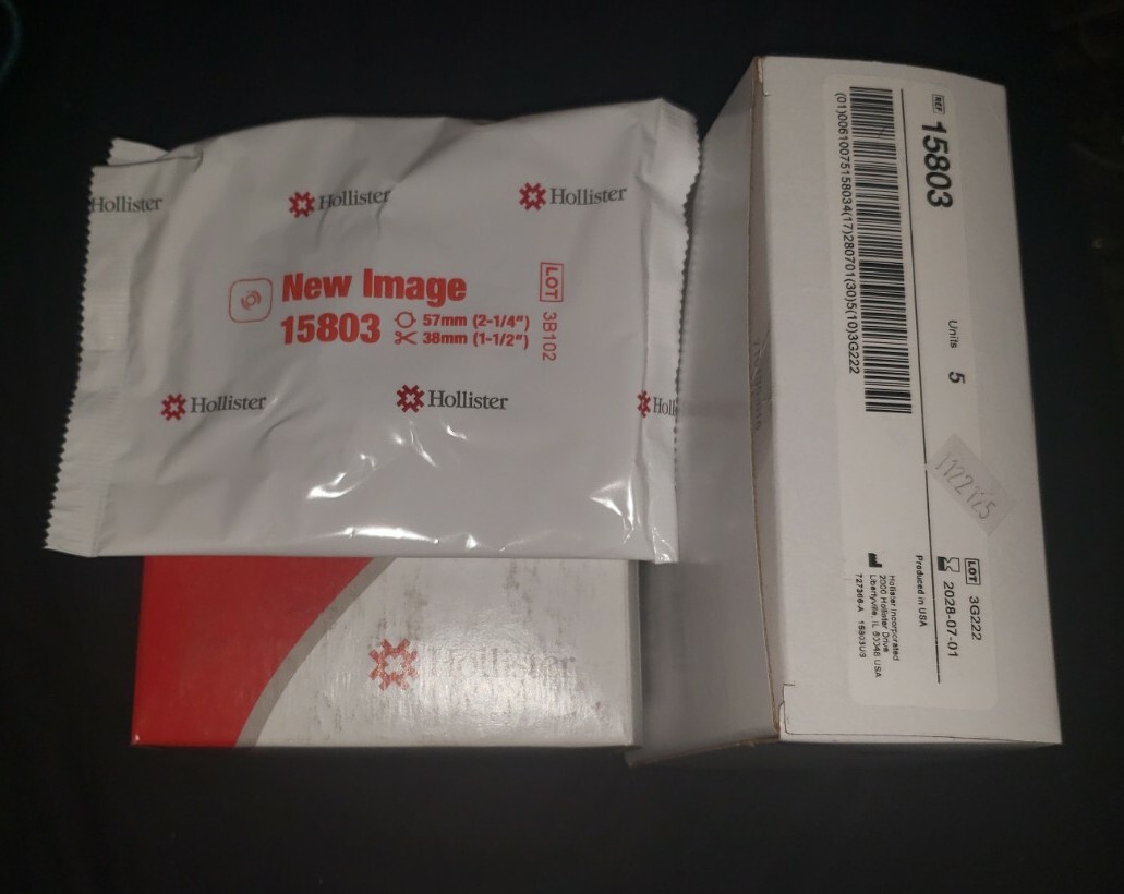 LOT 2 BOXES HOLLISTER 15803 FLEXTEND CONVEX OSTOMY SKIN BARRIERS CUT TO FIT