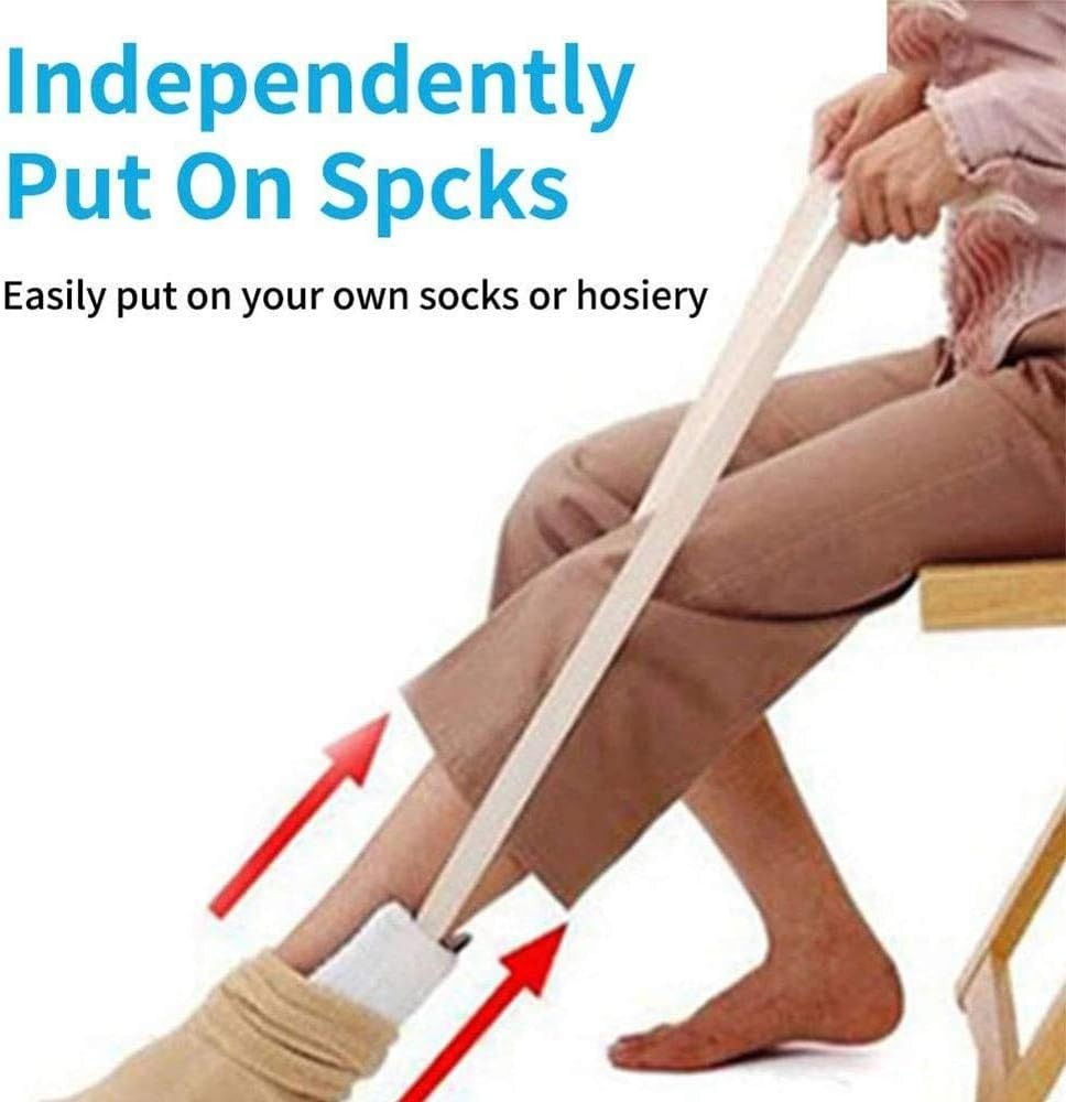 Soft Sock Aid & Adjustable Clip-Strap Pants Assist for Limited Mobility Users