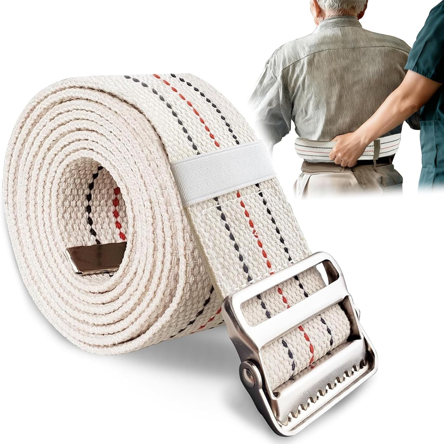 Gait Belt for Seniors 60inch – Walking Transfer Belts Gate Belts Medical for Eld