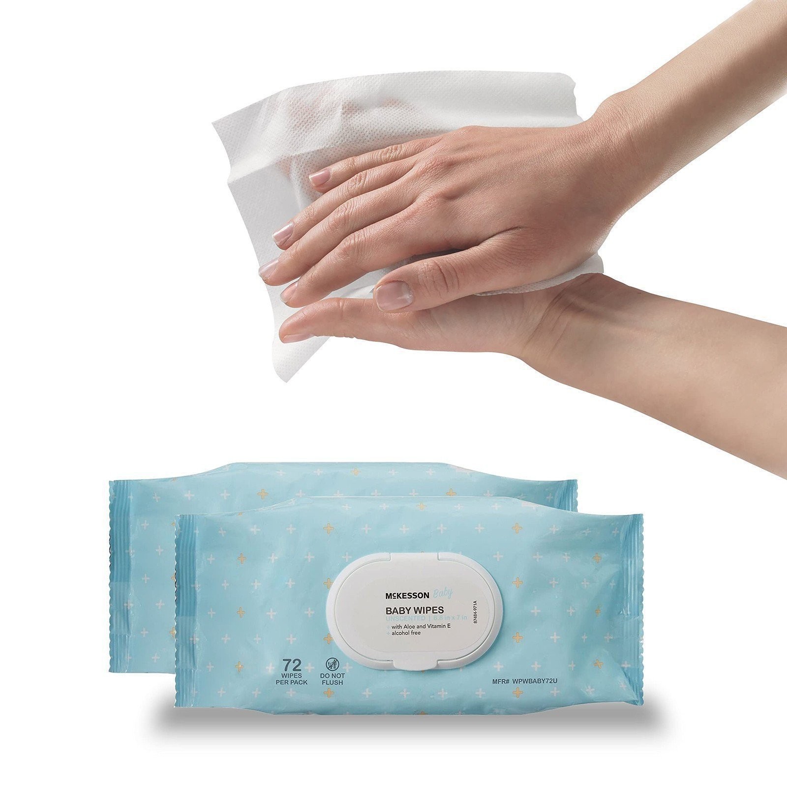 McKesson Baby Wipes Unscented Aloe Vitamin E 864 Count 6.8 x 7 in