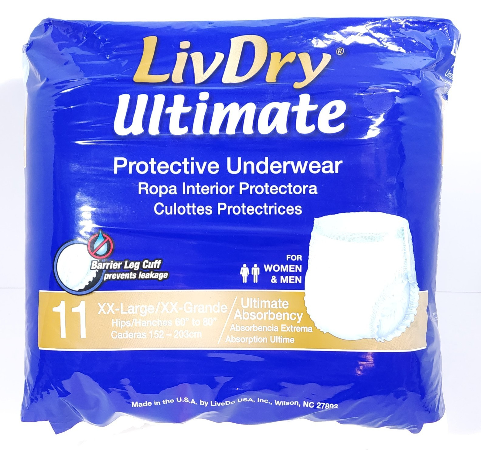 LivDry Ultimate XXL Adult Incontinence Underwear XX-Large -11 Ct