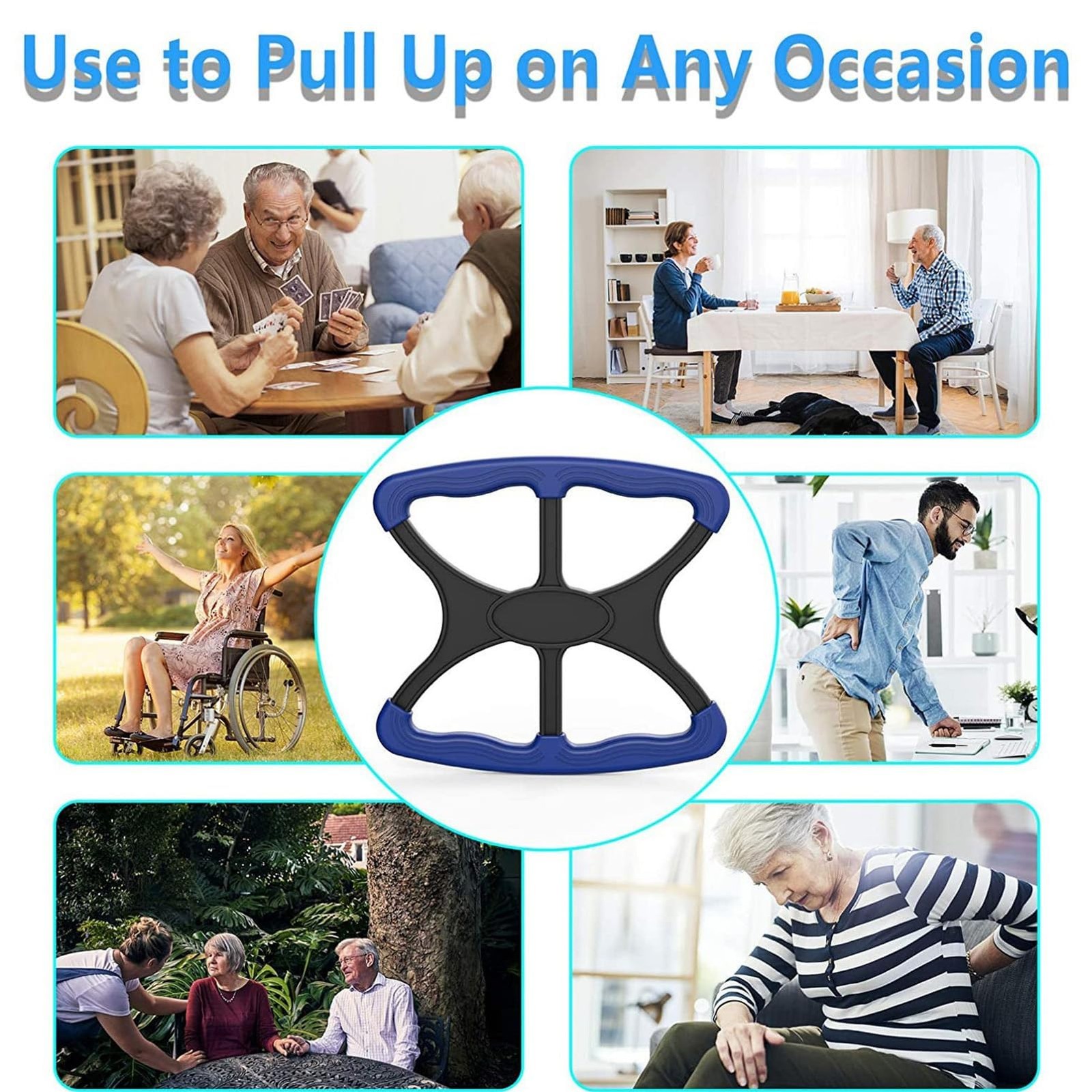 Portable Lift Aid for Seniors & Elderly – Heavy-Duty Bed Grab Bar with Non-Sl…