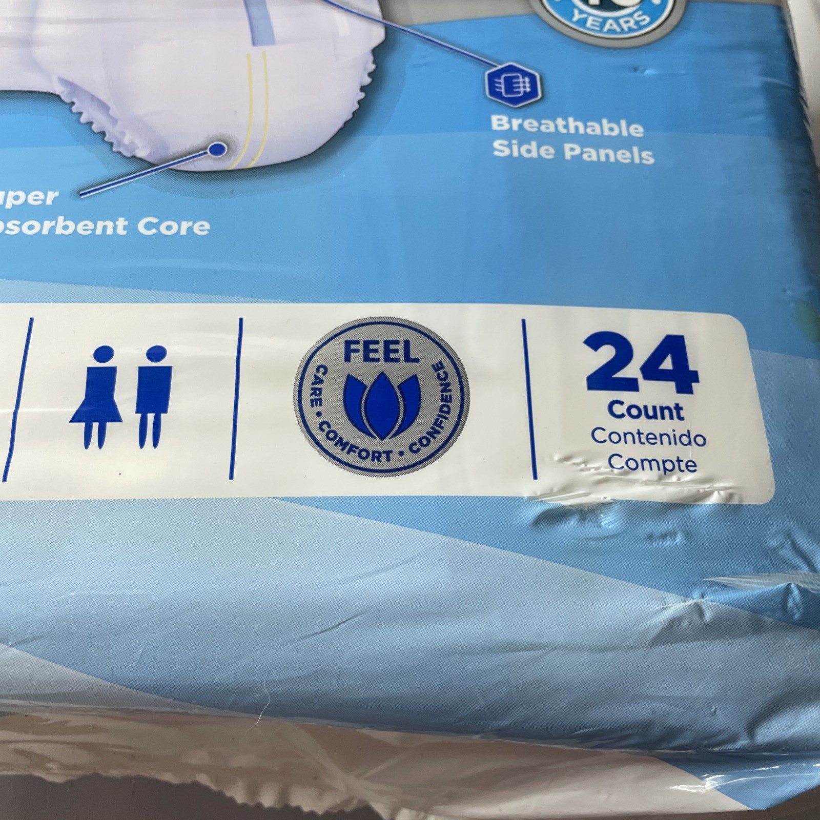 Attends Incontinence Briefs Medium Size Contoured 32″ To 44″ 24/Pack Unisex