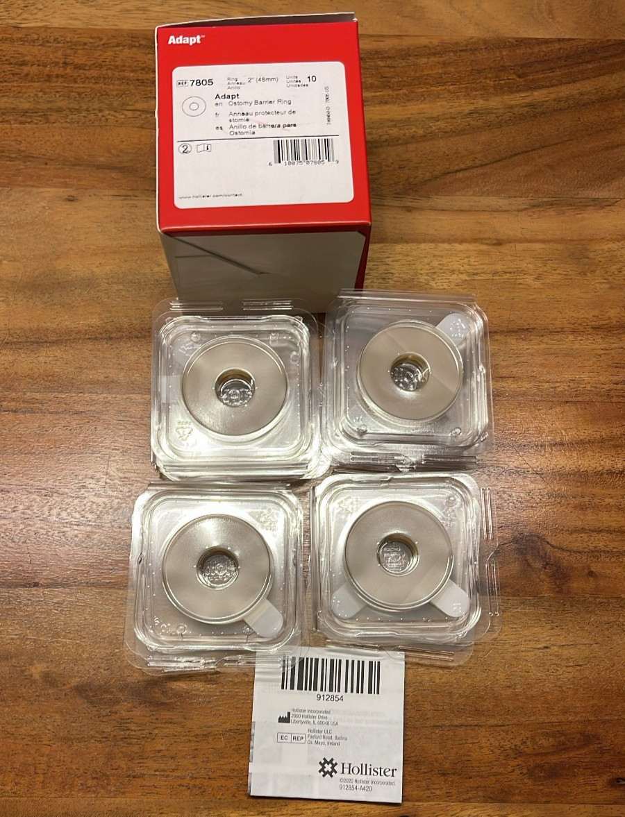 1 Box (10 units) of Hollister Adapt Ostomy Barrier Rings 7805 2″ Exp. 03/27