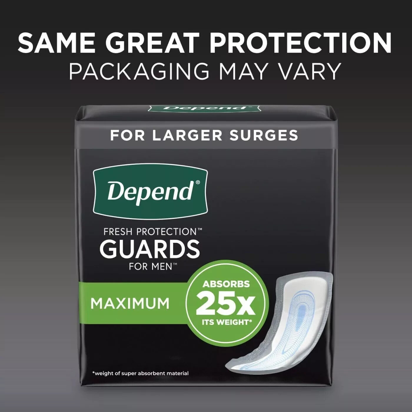 Depend Incontinence Guards/Incontinence Pads fr Men/Bladder Control Pads Maximum